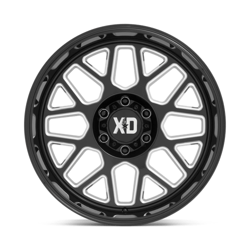 XD Series XD849 GRENADE II Gloss Black Milled 20x10 -18 8x170mm 125.1mm - Wheelwiz