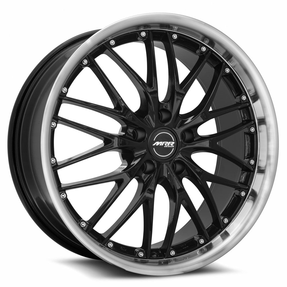 MRR GT1 Black Machined Lip 19x8.5 +20 Custommm 66.6mm