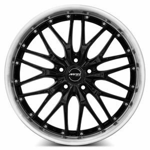 MRR GT1 Black Machined Lip 19x8.5 +25 5x112mm 66.6mm - Wheelwiz