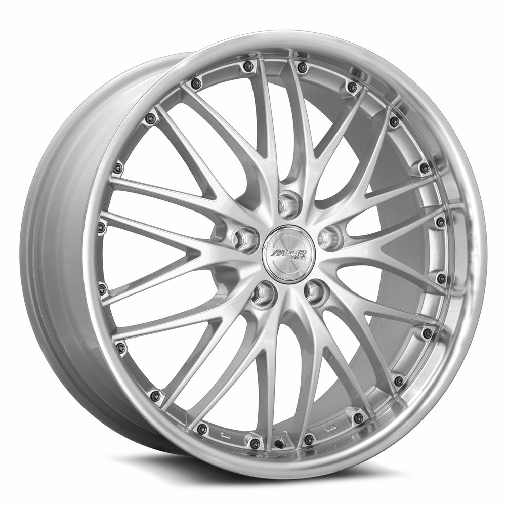 MRR GT1 Hyper Silver Machined Lip 19x8.5 +35 5x112mm 66.6mm - Wheelwiz
