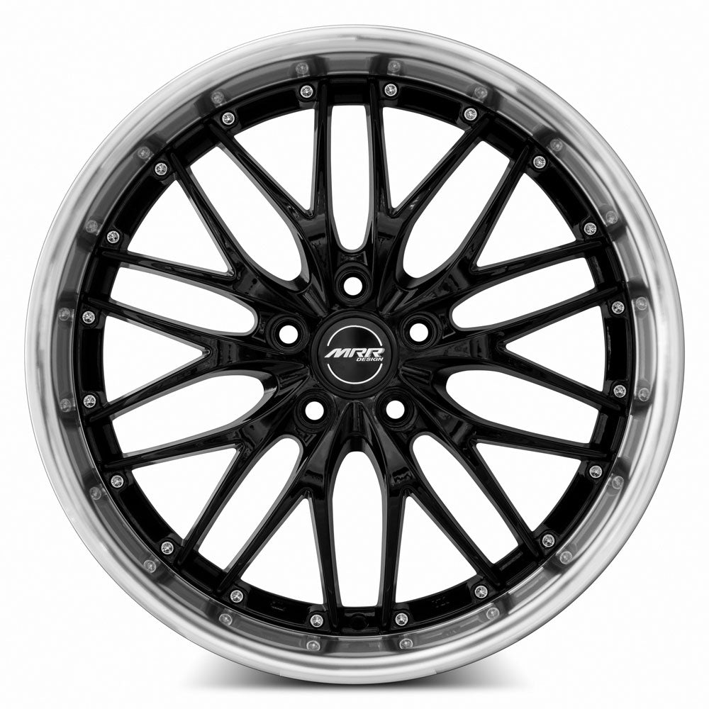 MRR GT1 Black Machined Lip 18x9.5 +25 5x112mm 66.6mm