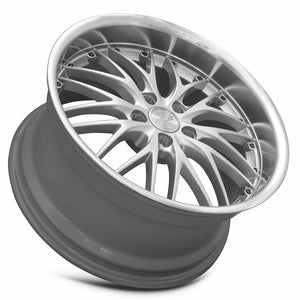 MRR GT1 Hyper Silver Machined Lip 19x9.5 +40 5x108mm 73.1mm