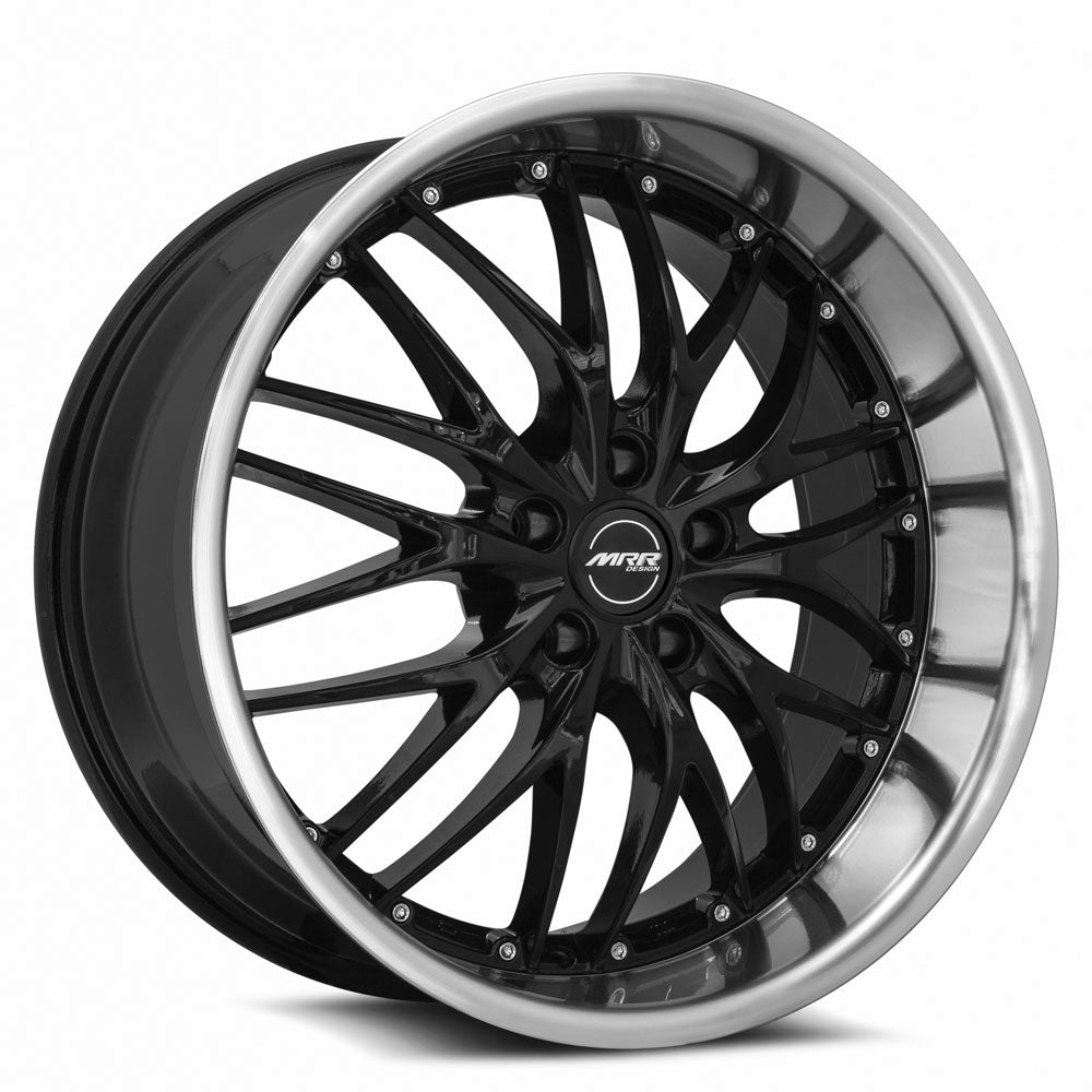 MRR GT1 Black Machined Lip 20x10 +40 5x108mm 73.1mm