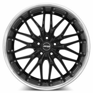 MRR GT1 Black Machined Lip 20x10 +25 5x112mm 66.6mm - Wheelwiz