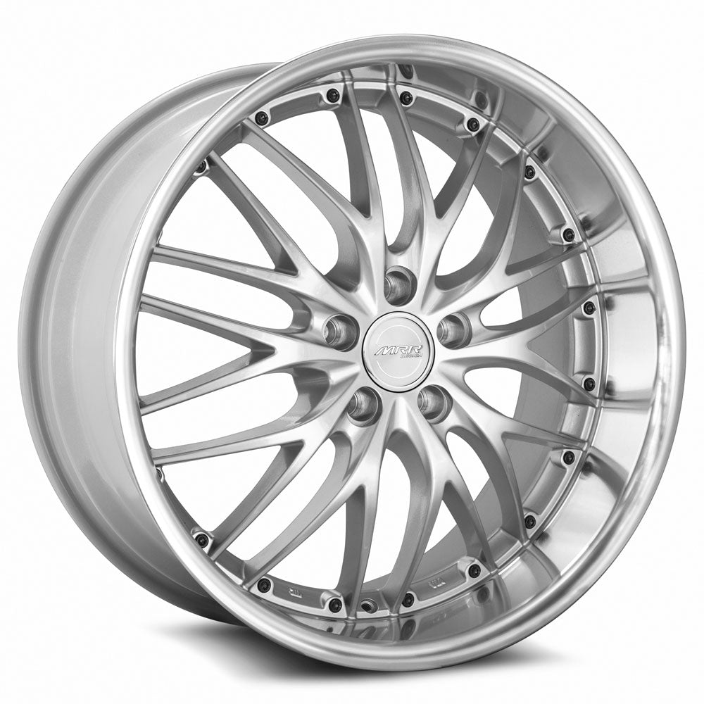 MRR GT1 Hyper Silver Machined Lip 20x10 +40 5x120mm 72.6mm - Wheelwiz