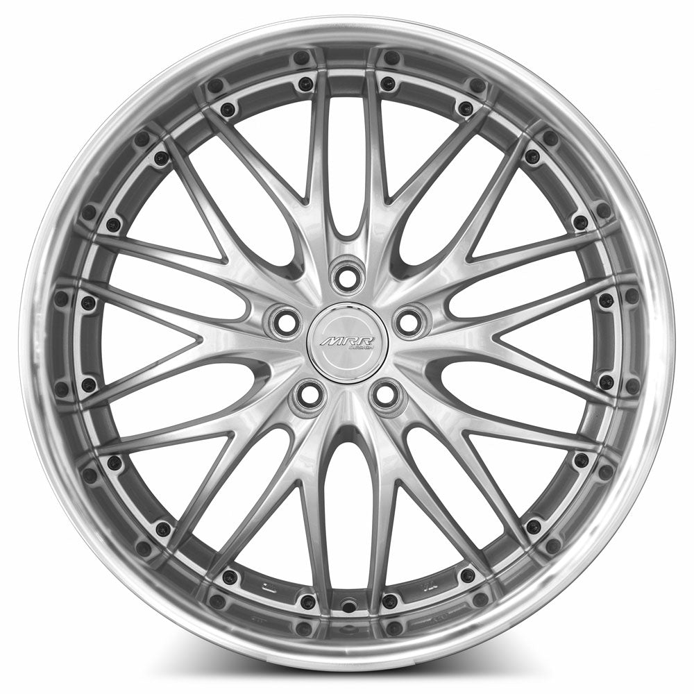 MRR GT1 Hyper Silver Machined Lip 20x10 +40 5x114.3mm 73.1mm