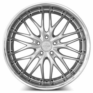 MRR GT1 Hyper Silver Machined Lip 20x10 +20 Custommm 66.6mm - Wheelwiz
