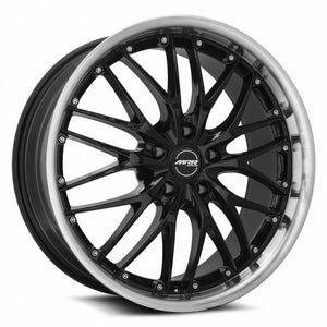 MRR GT1 Black Machine Lip 20x8.5 +35 5x114.3mm 73.1mm - WheelWiz