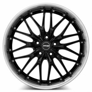 MRR GT1 Black Machined Lip 20x8.5 +20 Custommm 66.6mm