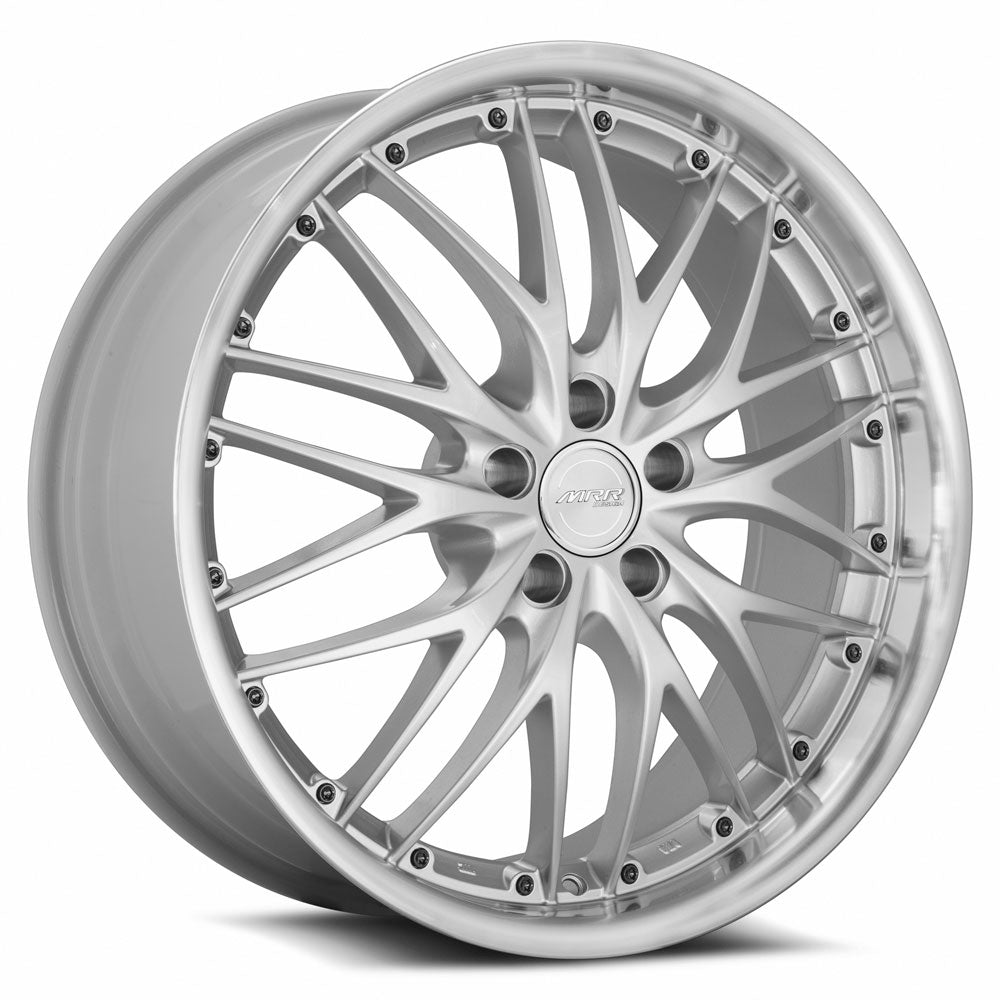 MRR GT1 Hyper Silver Machined Lip 20x8.5 +35 5x112mm 66.6mm