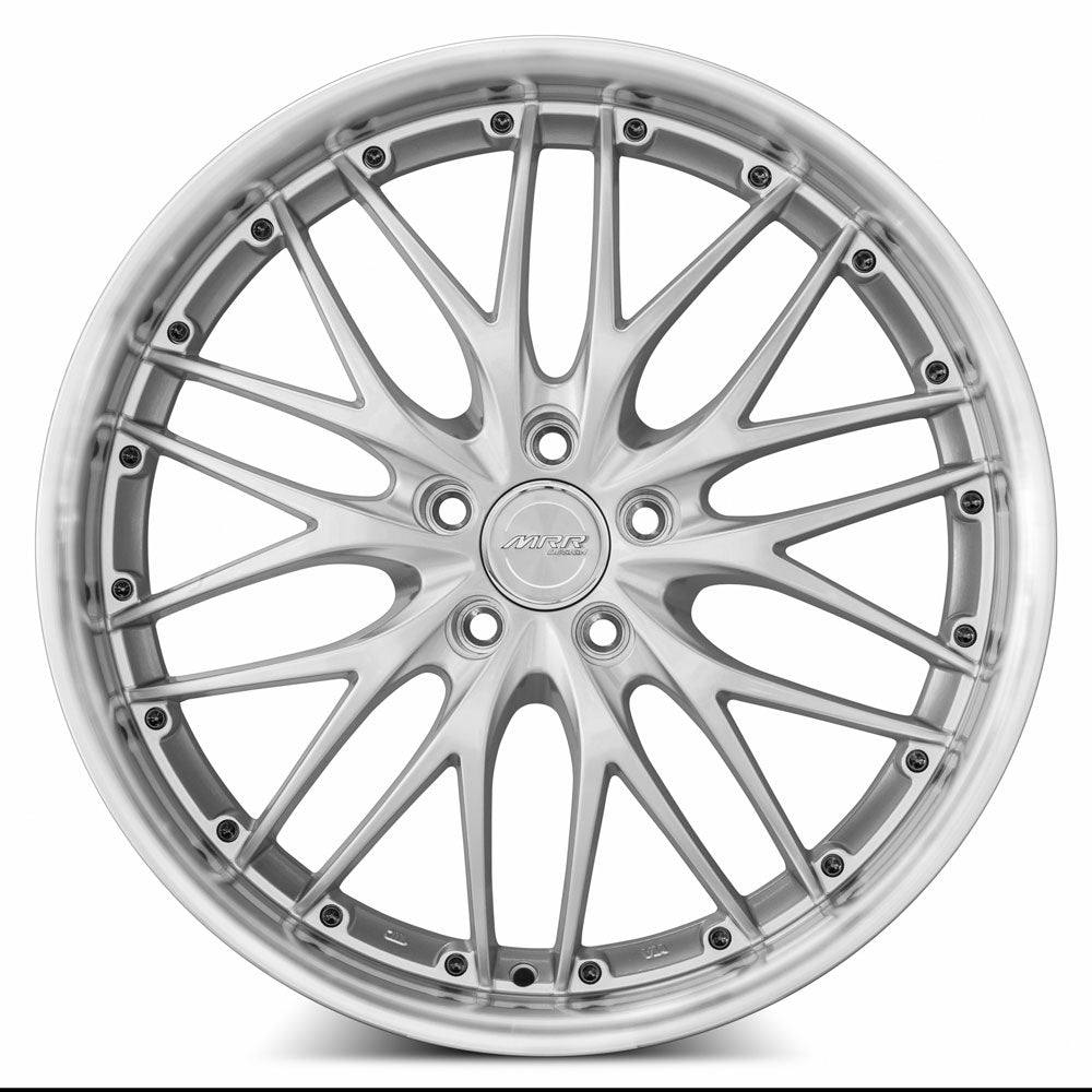 MRR GT1 Hyper Silver Machined Lip 20x8.5 +35 5x112mm 66.6mm