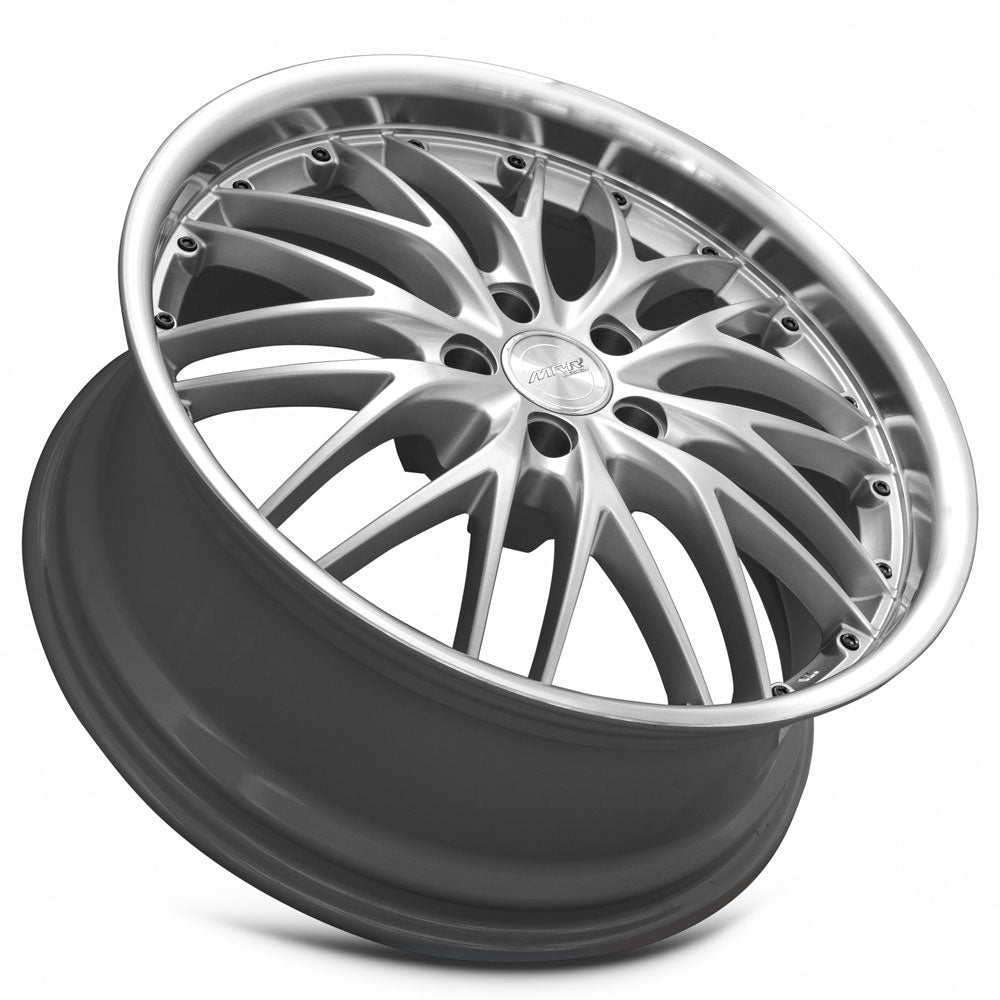 MRR GT1 Hyper Silver Machined Lip 20x8.5 +35 5x114.3mm 73.1mm - Wheelwiz
