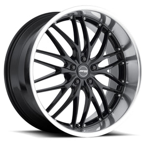 MRR GT1 Black Machine Lip 22x10.5 +25 5x112mm 66.6mm - WheelWiz