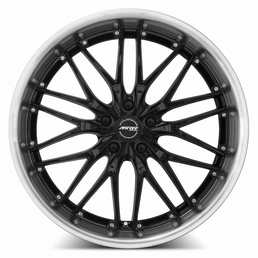 MRR GT1 Black Machine Lip 22x10.5 +40 5x108mm 73.1mm - WheelWiz