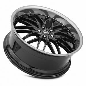 MRR GT1 Black Machine Lip 22x9 +38 5x120mm 72.6mm - WheelWiz