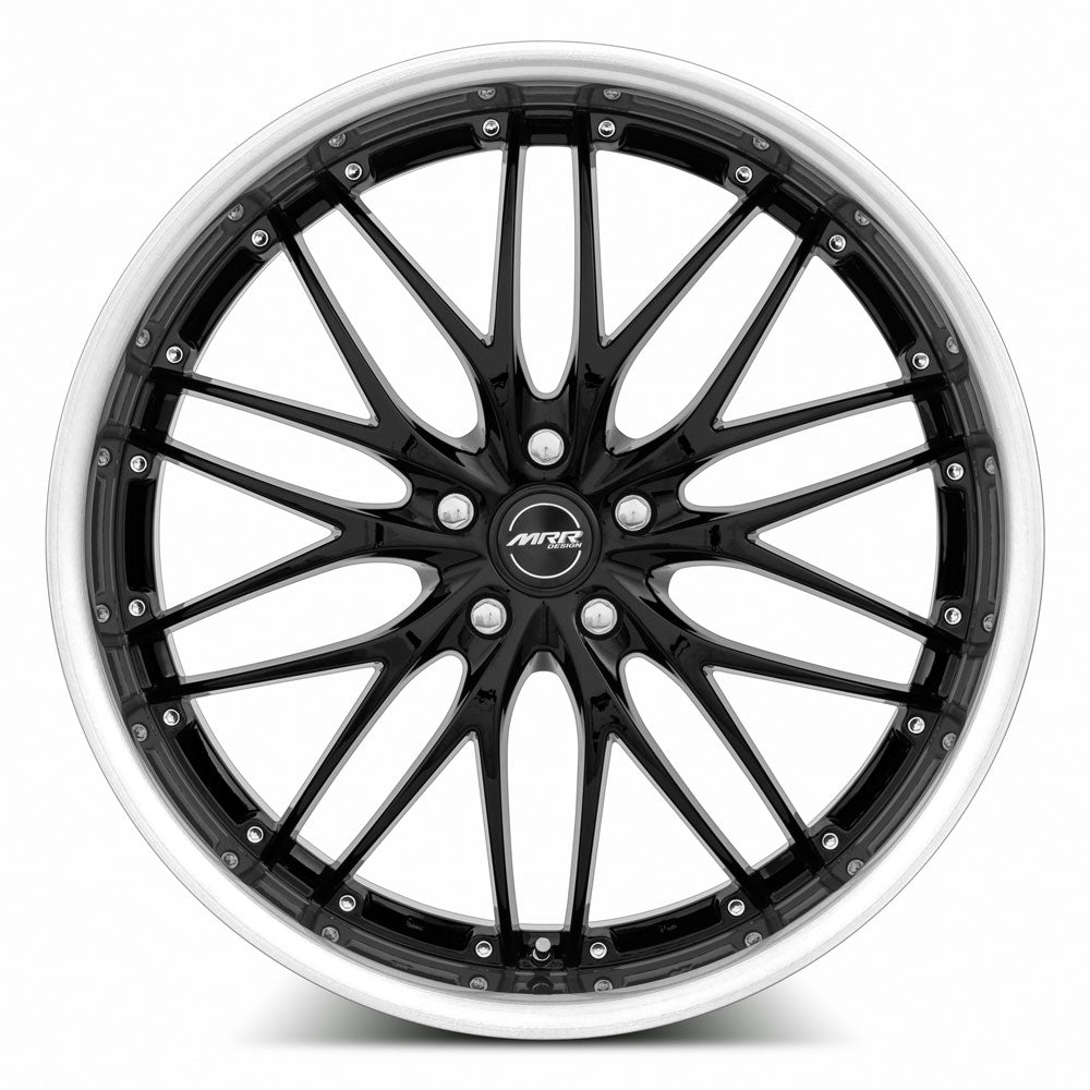 MRR GT1 Black Machine Lip 22x9 +20 5x120mm 72.6mm - WheelWiz