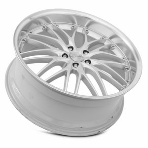 MRR GT1 Hyper Silver Machine Lip 22x9 +20 5x120mm 72.6mm - WheelWiz