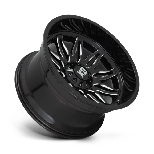 XD Series XD859 GUNNER Gloss Black Milled 22x10 -18 6x135|6x139.7mm 106.1mm - Wheelwiz