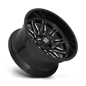 XD Series XD859 GUNNER Gloss Black Milled 22x12 -44 6x135|6x139.7mm 106.1mm - Wheelwiz