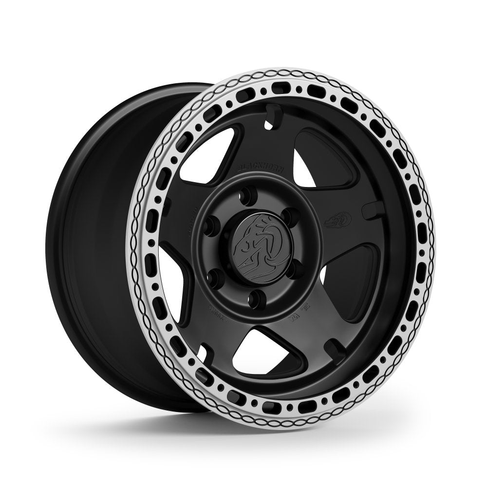 Blackhorn Offroad NS5 MBF Obsidian 17x9 -12 6x139.7mm 106.1mm - Wheelwiz