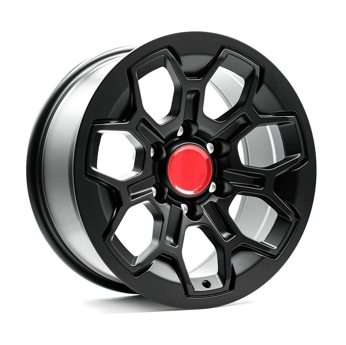 OEPlus TT06 Matt Black 17x8 +15 6x139.7mm 106.1mm - Wheelwiz