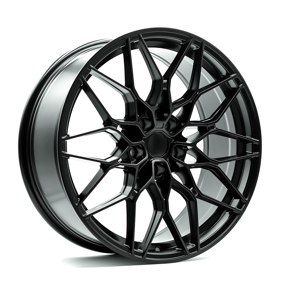 OEPlus BM05 Matt Black 18x8 +25 5x112mm 66.6mm– Wheelwiz