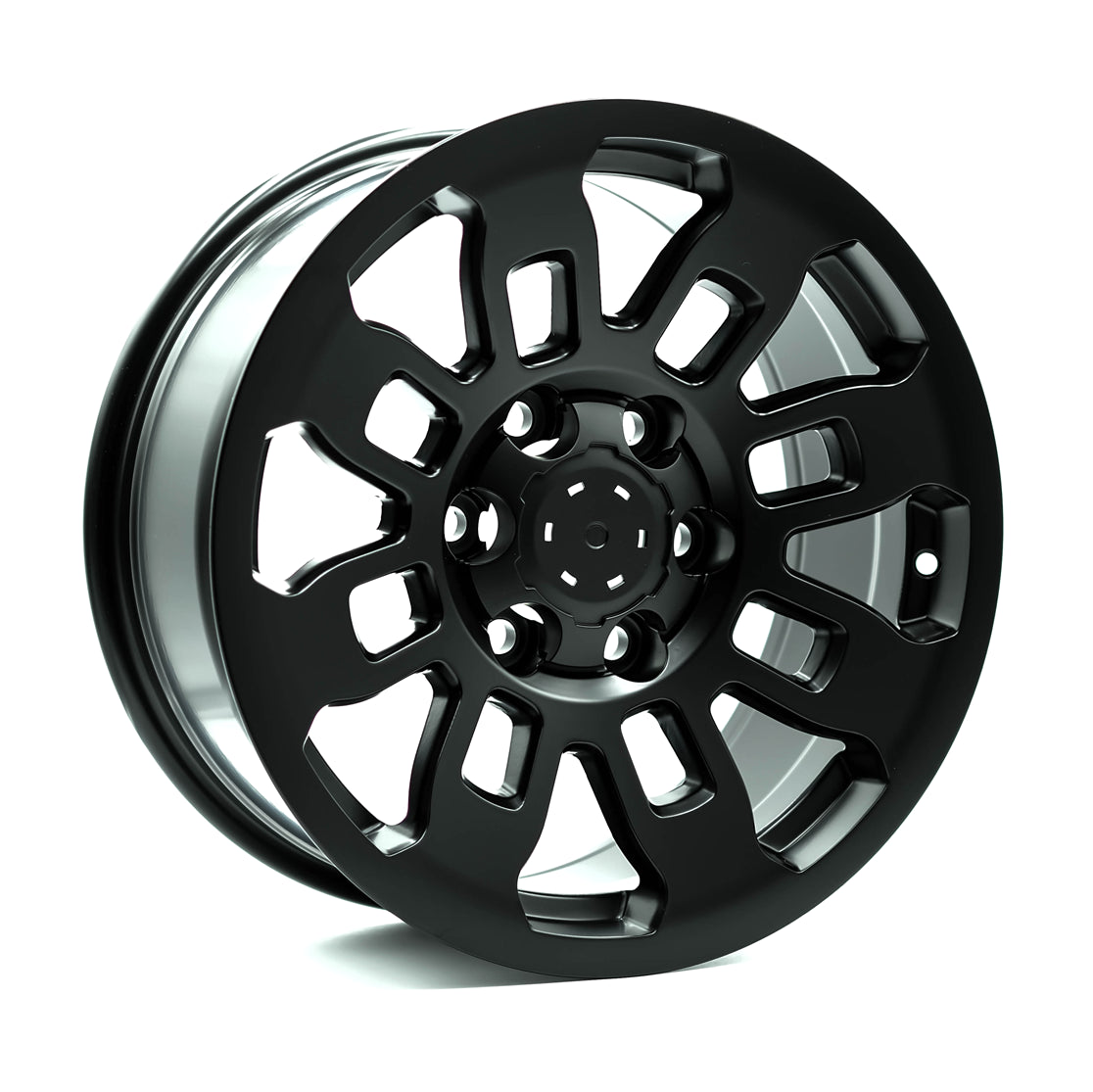 OEPlus TT04 Matt Black 17x8 +15 6x139.7mm 106.1mm - Wheelwiz