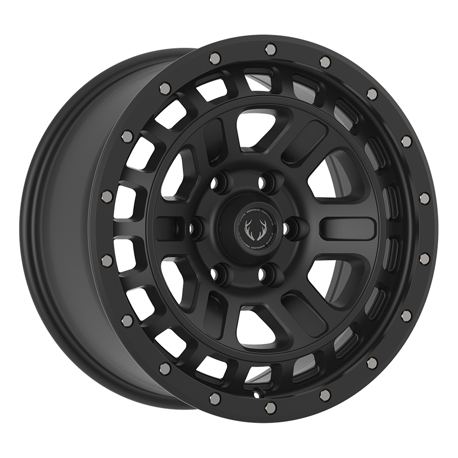 Blackhorn Offroad BH03 Satin Black/Black Lip 17x8.5 0 6x139.7mm 106.1mm - Wheelwiz