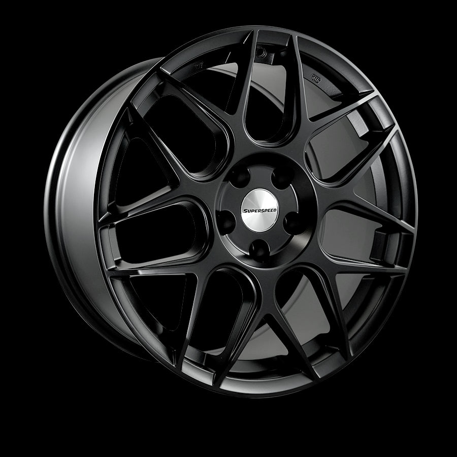 Superspeed SS03 Matt Black 17x8 +40 5x114.3mm 73.1mm - Wheelwiz