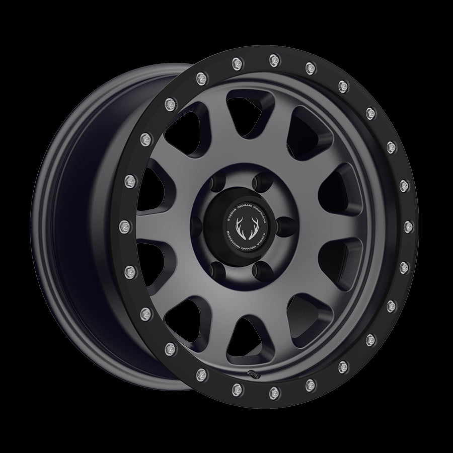 Blackhorn Offroad BH02 Gunmetal/Black Lip 17x9 +12 6x135mm 87.1mm - Wheelwiz