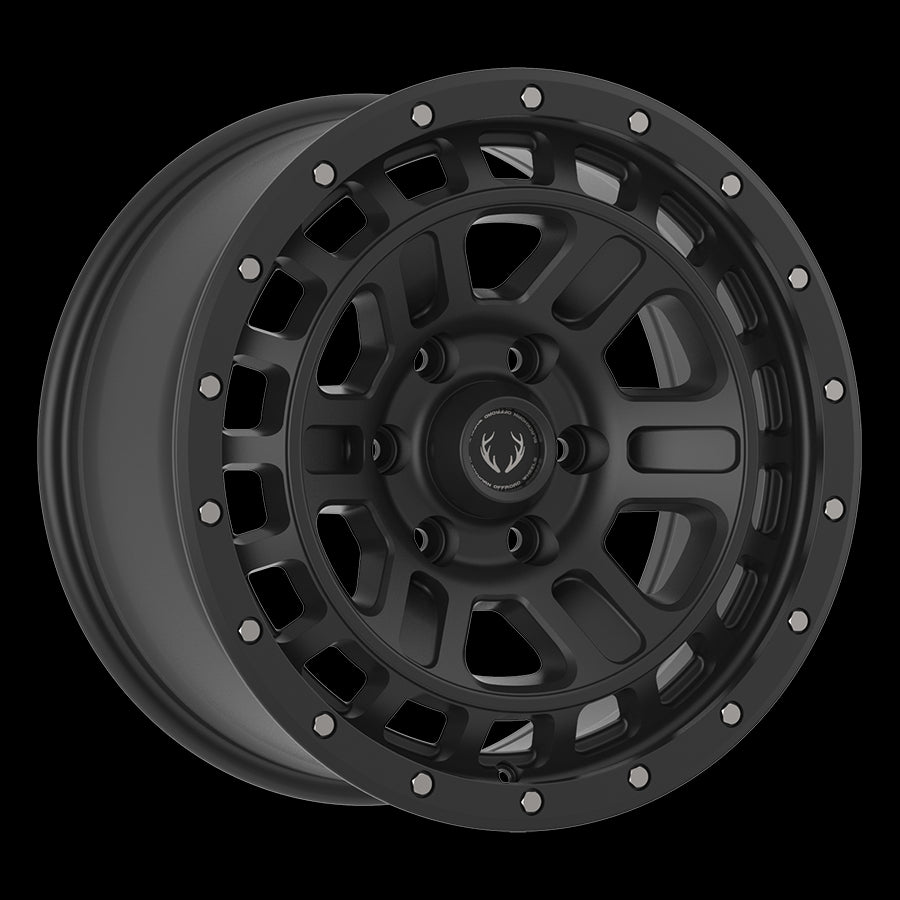 Blackhorn Offroad BH03 Satin Black/Black Lip 18x9 +18 6x139.7mm 106.1mm - Wheelwiz