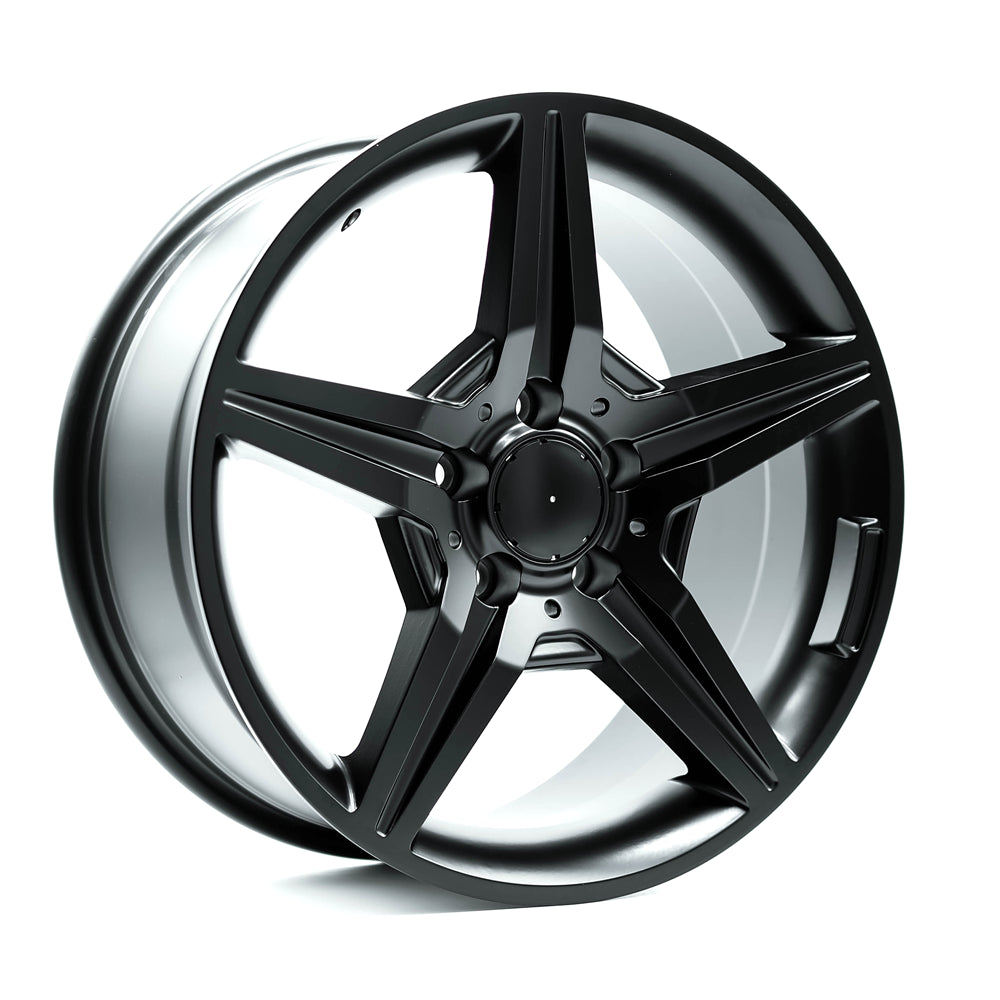 OEPlus MB2 Matt Black 17x8 +35 5x112mm 66.6mm - WheelWiz