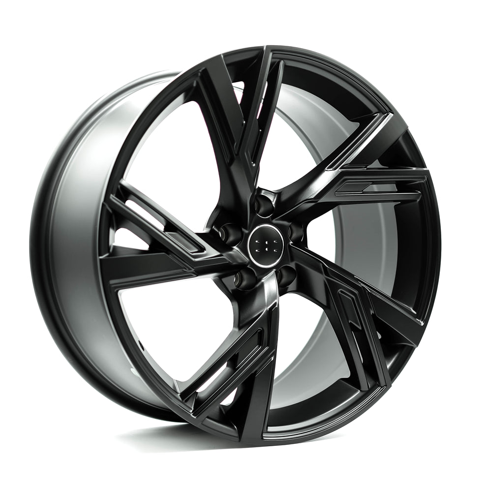 OEPlus AU06 Matt Black 21x9.5 +25 5x112mm 66.6mm - Wheelwiz