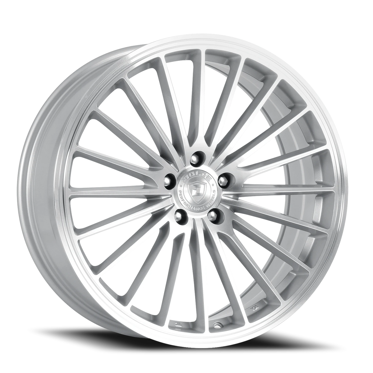 Dolce Performance Ghost Gloss Silver W/ Machined Face 20x8.5 +28 5x112mm 66.56mm