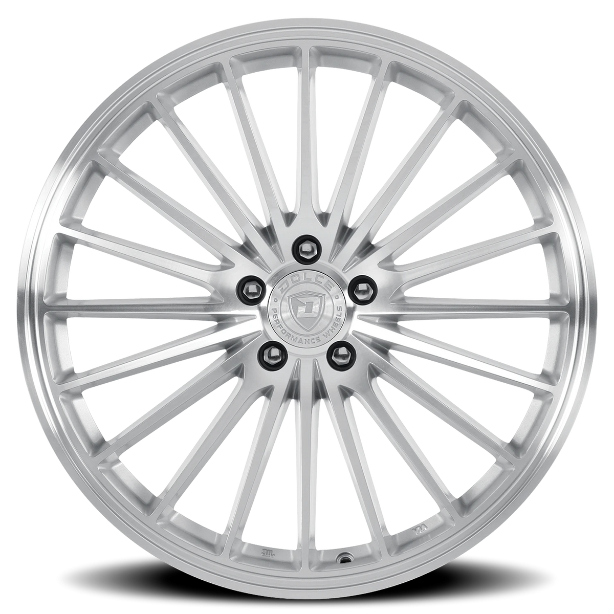 Dolce Performance Ghost Gloss Silver W/ Machined Face 20x8.5 +28 5x112mm 66.56mm