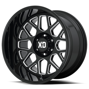 XD Series XD849 GRENADE II Gloss Black Milled 20x10 +12 6x139.7mm 106.1mm