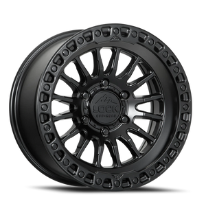 Lock Offroad Grit Matte Black W/ Matte Black Ring 17x8.5 +25 5x127mm 71.5mm