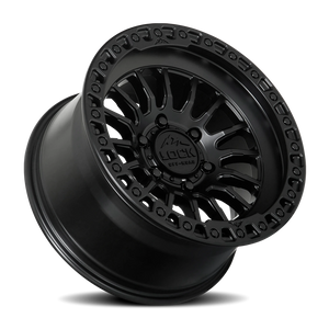Lock Offroad Grit Matte Black W/ Matte Black Ring 17x8.5 +25 5x127mm 71.5mm