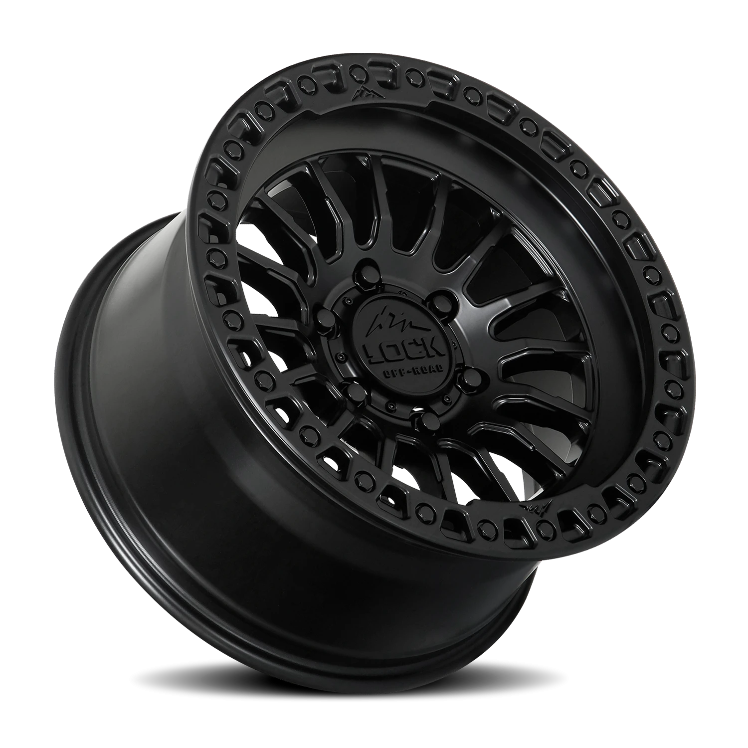Lock Offroad Grit Matte Black W/ Matte Black Ring 17x9 +1 5x127mm 71.5mm
