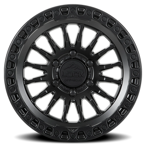 Lock Offroad Grit Matte Black W/ Matte Black Ring 17x9 +1 5x127mm 71.5mm
