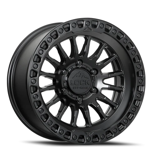 Lock Offroad Grit Matte Black W/ Matte Black Ring 17x9 -12 6x135mm 87.1mm