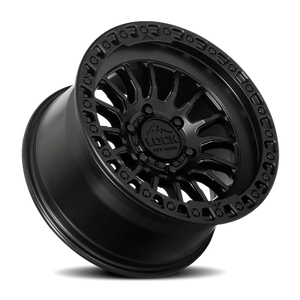 Lock Offroad Grit Matte Black W/ Matte Black Ring 17x8.5 +25 6x139.7mm 95.1mm