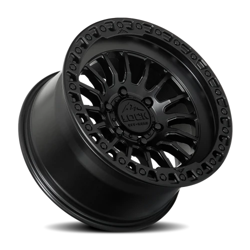 Lock Offroad Grit Matte Black W/ Matte Black Ring 17x9 -12 6x139.7mm 106.2mm