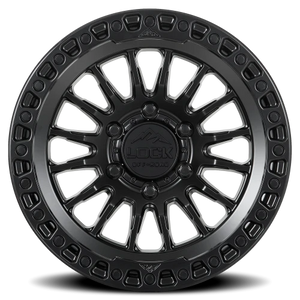 Lock Offroad Grit Matte Black W/ Matte Black Ring 17x9 +1 6x139.7mm 106.2mm