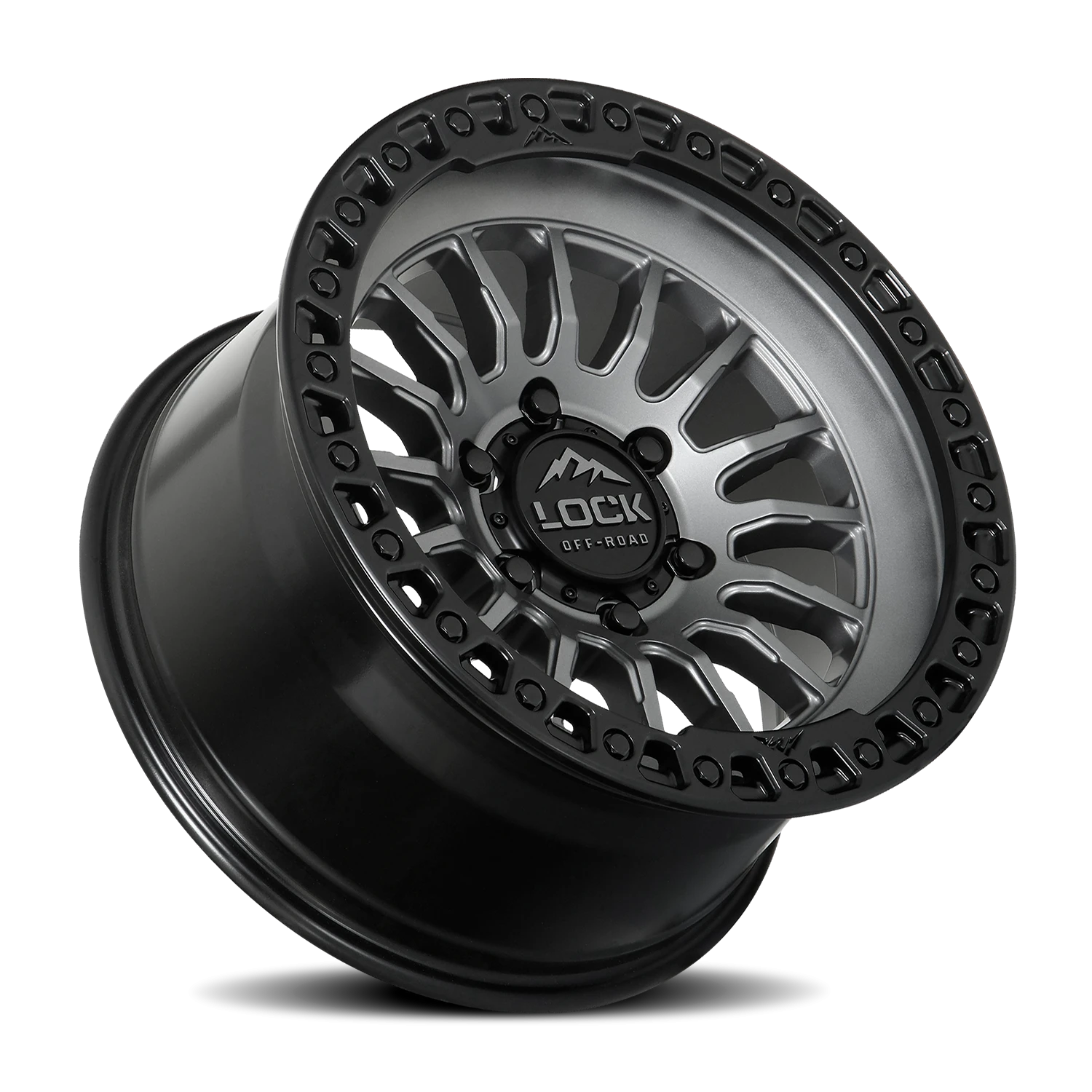 Lock Offroad Grit Matte Grey W/ Ma 17x9 +1 5x127mm 71.5mm