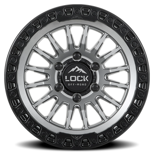 Lock Offroad Grit Matte Grey W/ Ma 17x9 -12 5x127mm 71.5mm