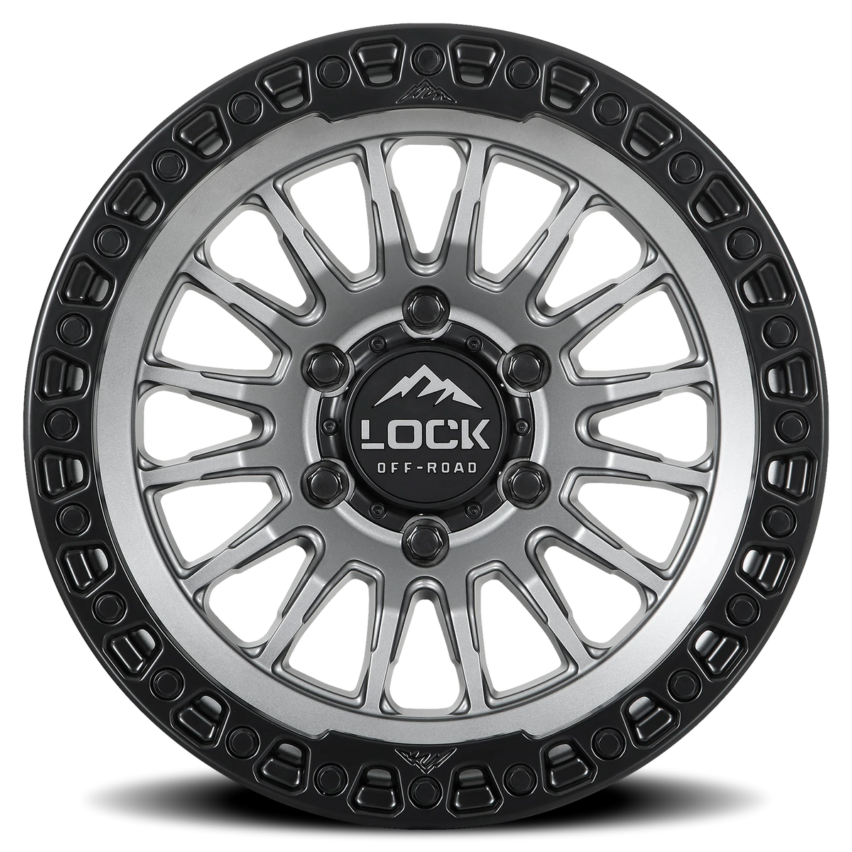 Lock Offroad Grit Matte Grey W/ Ma 17x9 +1 5x127mm 71.5mm
