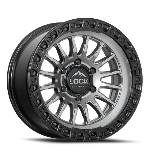 Lock Offroad Grit Matte Grey W/ Ma 17x9 -12 6x139.7mm 106.2mm