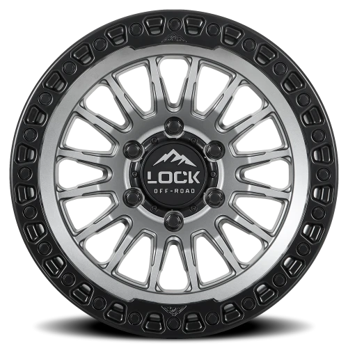 Lock Offroad Grit Matte Grey W/ Ma 17x9 +1 6x139.7mm 106.2mm