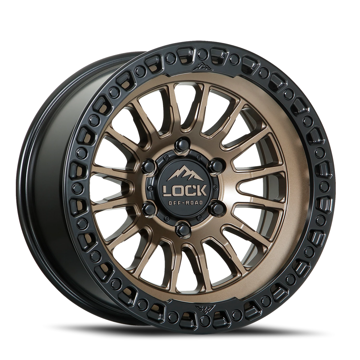 Lock Offroad Grit Matte Bronze W/ Ma 17x9 -12 5x127mm 71.5mm